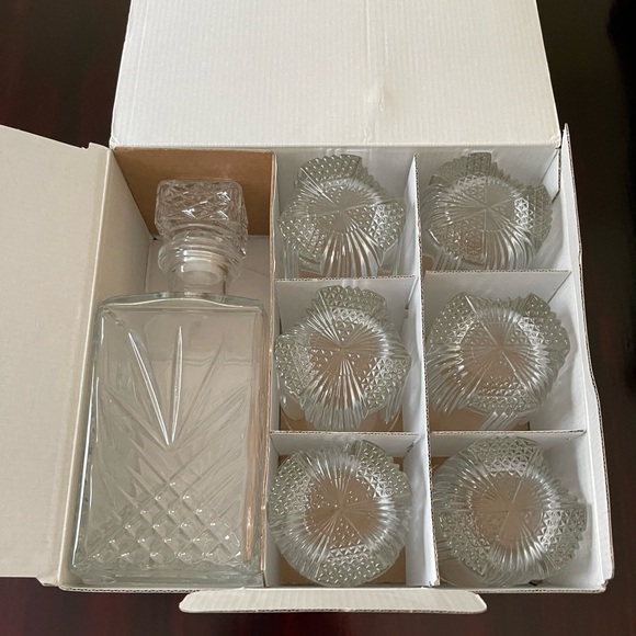 Bormioli Rocco Selecta 7 Piece Whiskey Set 1 Decanter And 6 Lowball Glasses - Picture 7 of 14